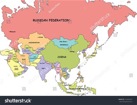 asia capitals map|asia countries and capitals map.